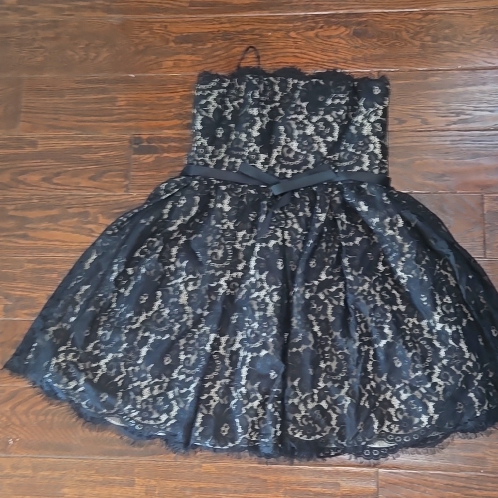Lace strapless black robert rodriguez
